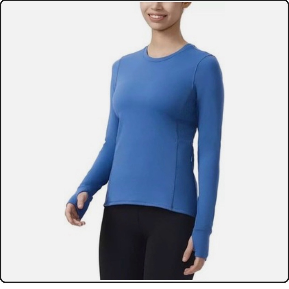 Spyder Women's Crewneck Base Layer Active Top with Ribbed Side Panels